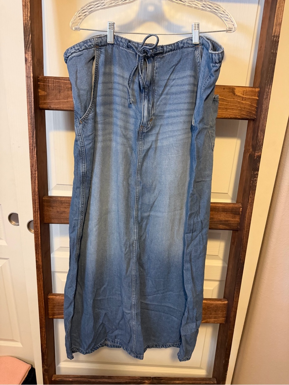 a.n.a Light Blue Denim Skirt